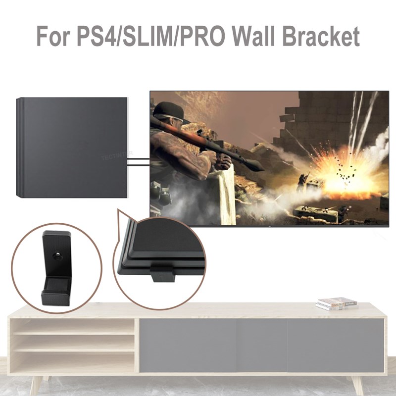 Wall Mount Holder For PS4 Cons - Gaming Console Tv Stand 评论和价格