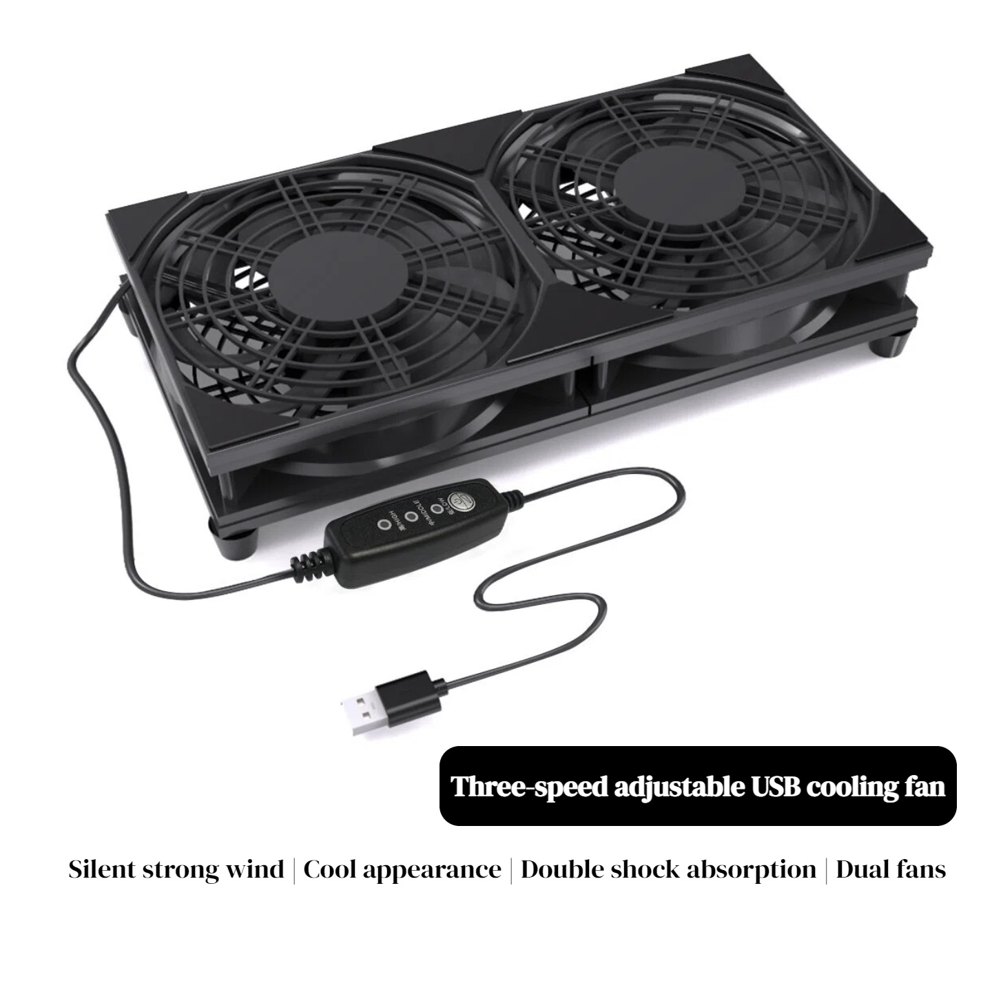 Dual USB Cooling Fan with 3-Sp - Gaming Console Controller 评论和价格