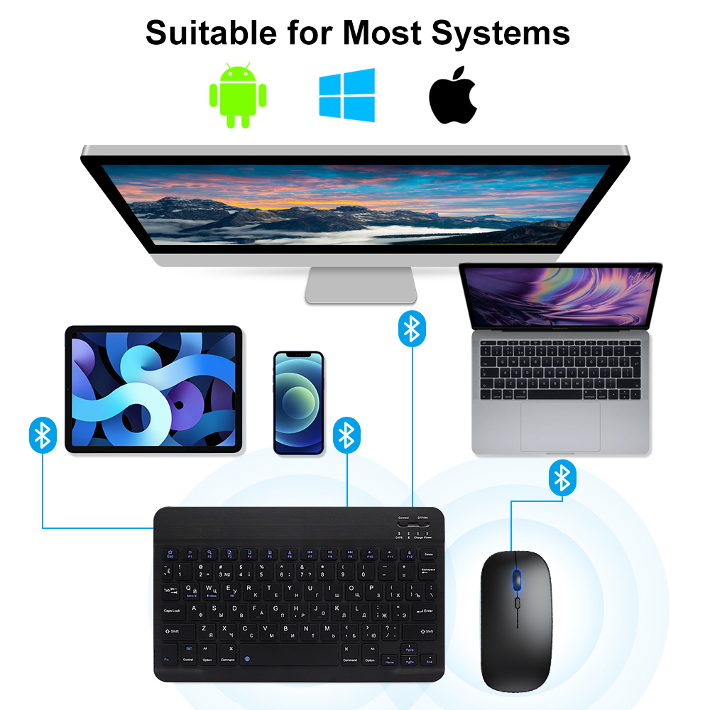 Bluetooth Keyboard and Mouse F - Gaming Console For Ipad 评论和价格