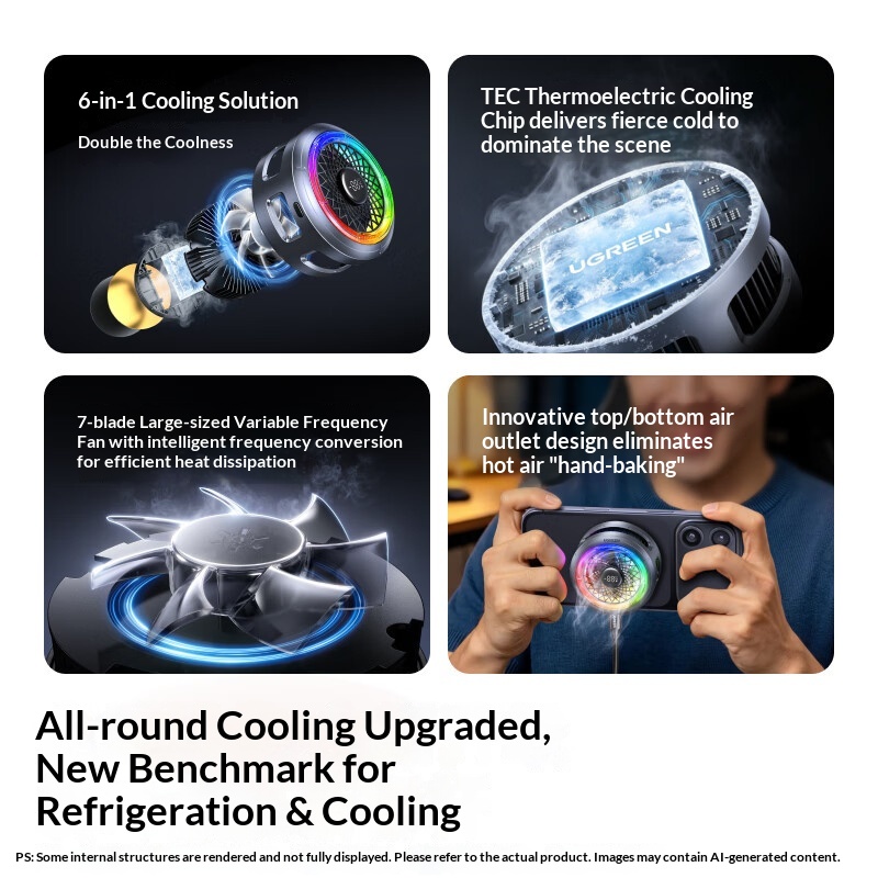 Ugreen Magnetic Phone Cooler S - Gaming Console For Ipad 评论和价格
