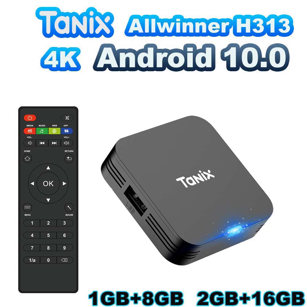 TANIX TX1 Android 10.0 Allwinn - Gaming Console Youtube 评论和价格