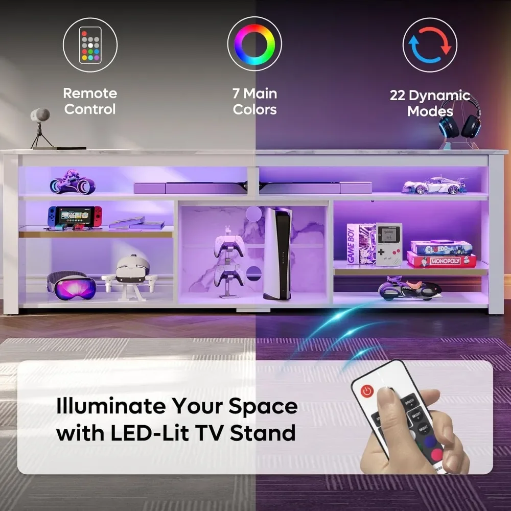 TV Stand for 75 inch TV, Tall  - Gaming Console Tv Stand 评论和价格