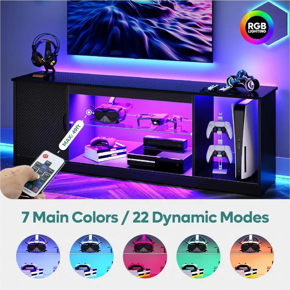 Bestier Led Entertainment Cent - Gaming Console Tv Stand 评论和价格