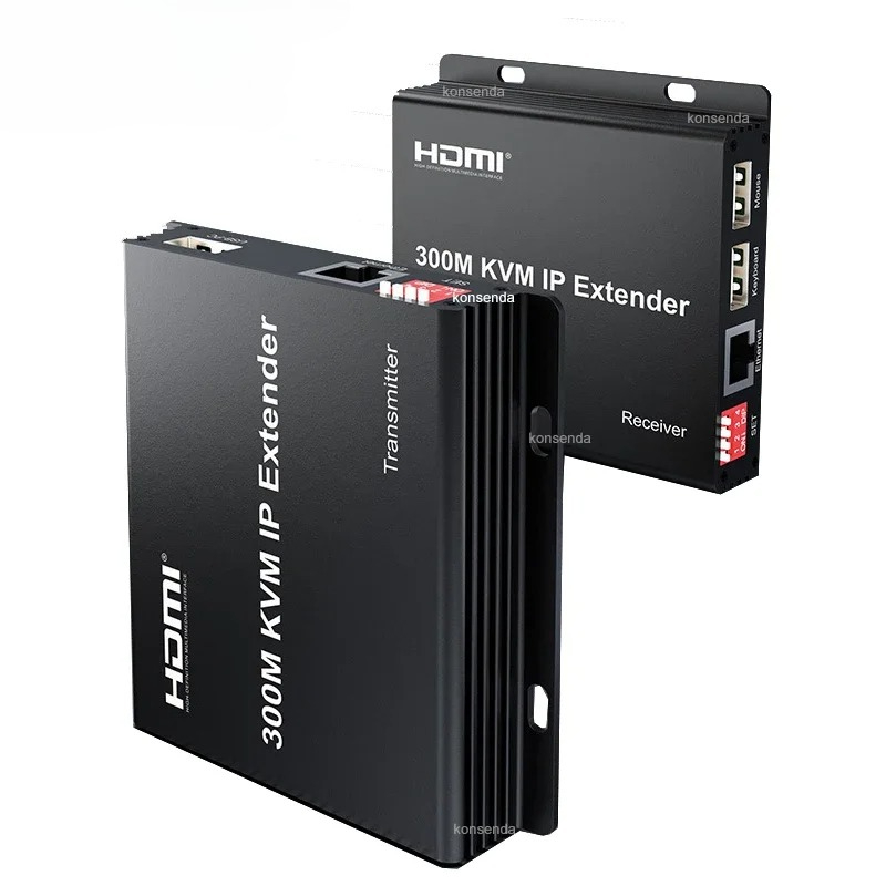 300M HDMI KVM Extender over IP - Lan Cable Gaming 评论和价格