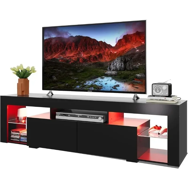 Wood TV Console With 2 Storage - Gaming Console Tv Stand 评论和价格