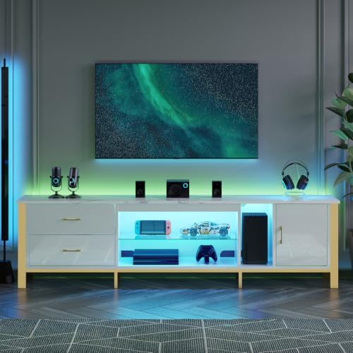 TV Stand for 75/80/85 inch TVs - Gaming Console Tv Stand 评论和价格