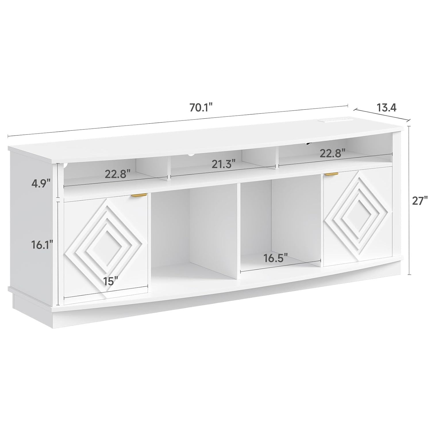 LED TV Stand for 80 Inch TV, E - Gaming Console Tv Stand 评论和价格
