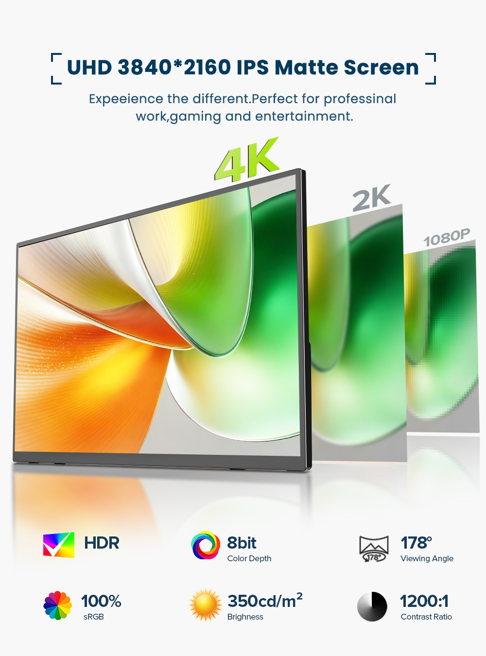 EVICIV 4K Portable Monitor 10- - Gaming Console Portable Pc 评论和价格