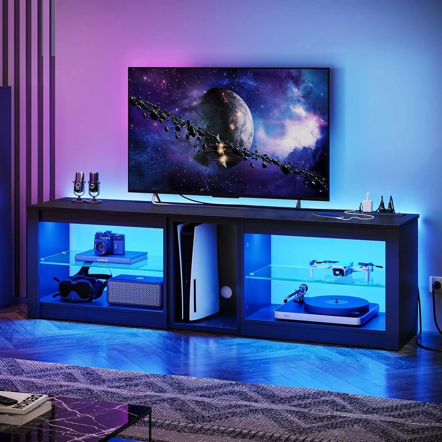 Entertainment Center for PS5 T - Gaming Console Tv Stand 评论和价格